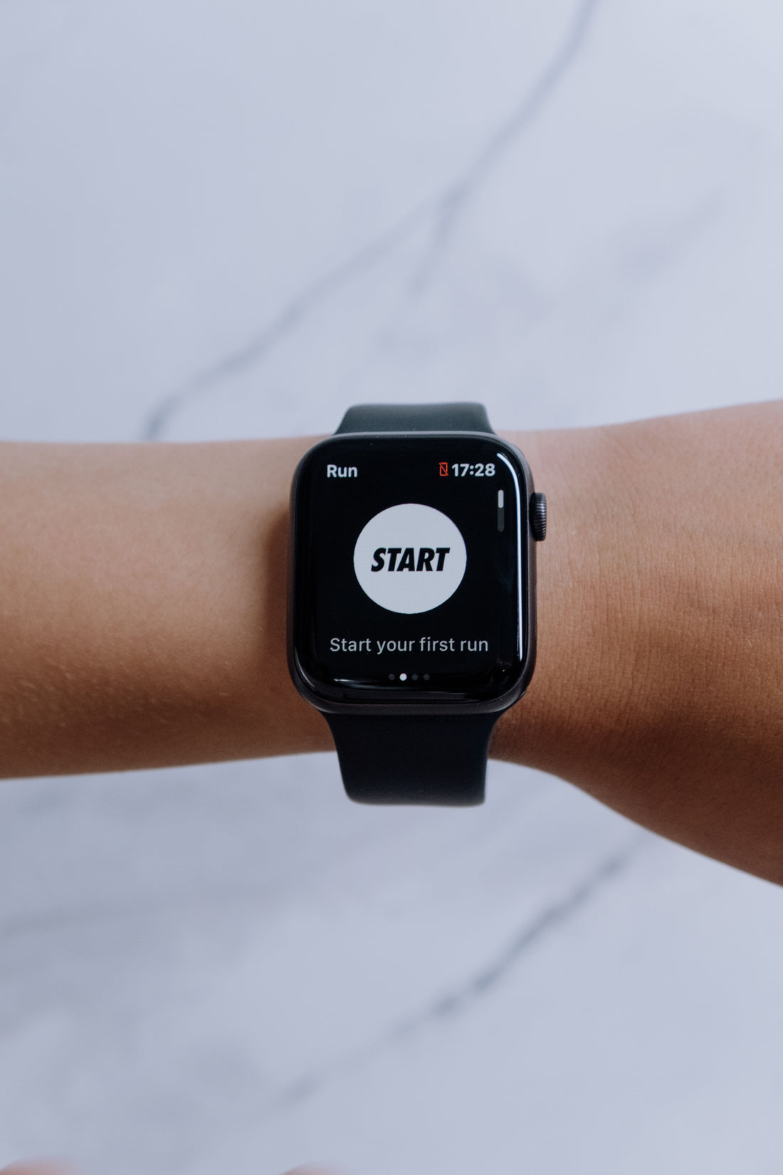 Smartwatch showing running app - active lifestyles guide