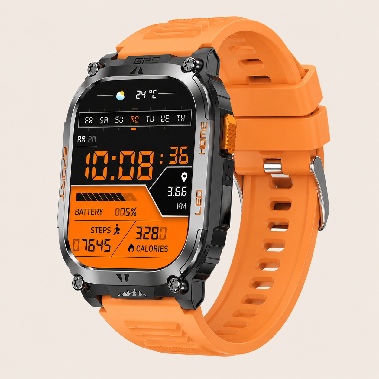 Striker Apex 3 premium smartwatch - Black Tape