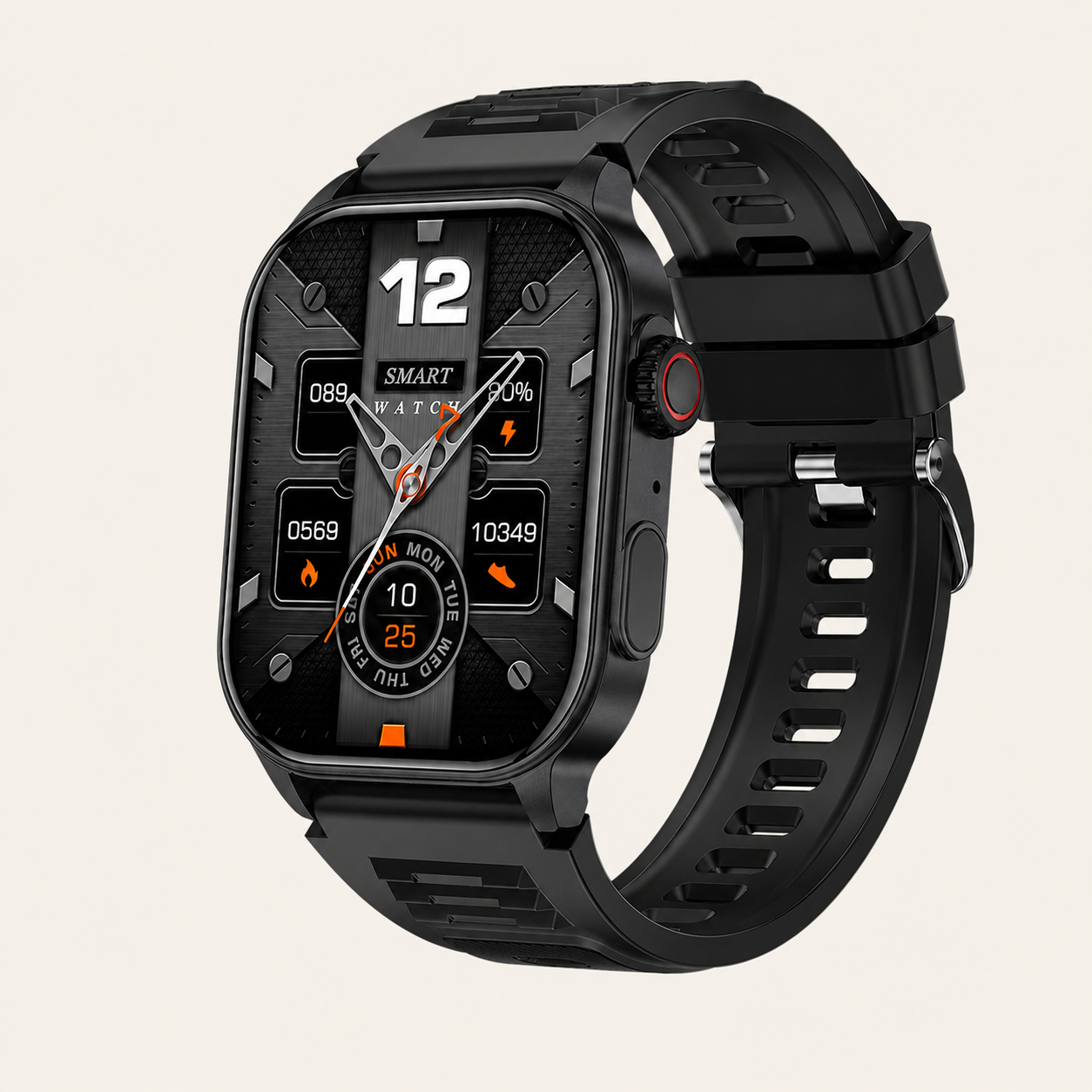 Striker Core 1 smartwatch - Beige Rubber Strap