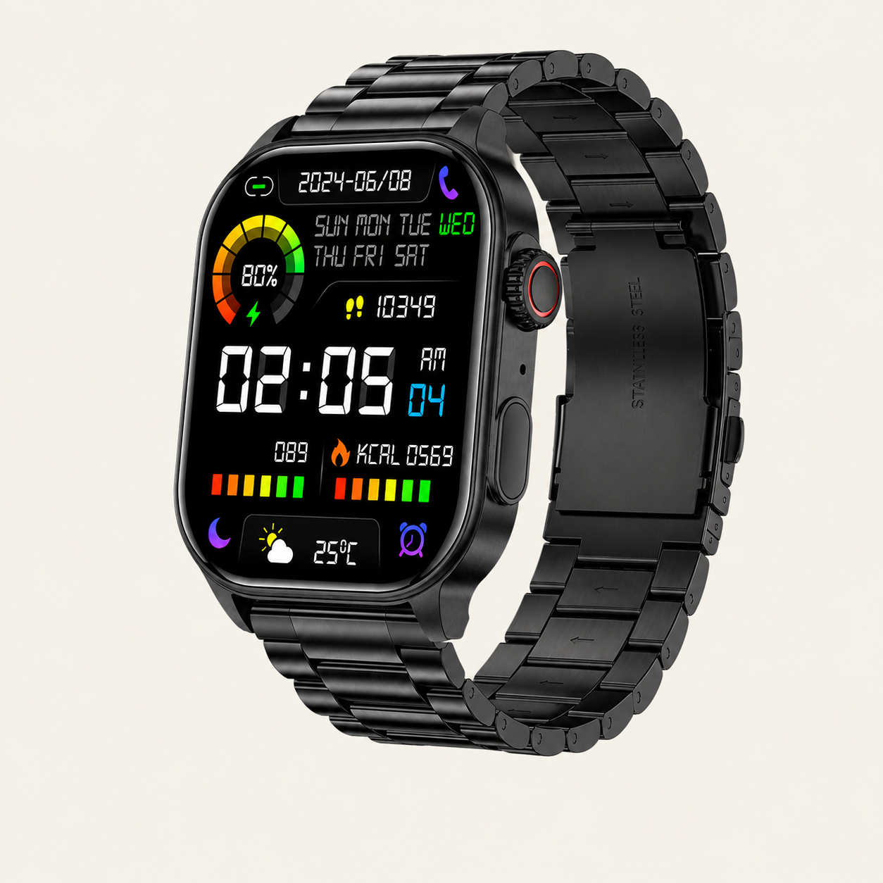 Striker Core 1 smartwatch - Mesh Strap Black