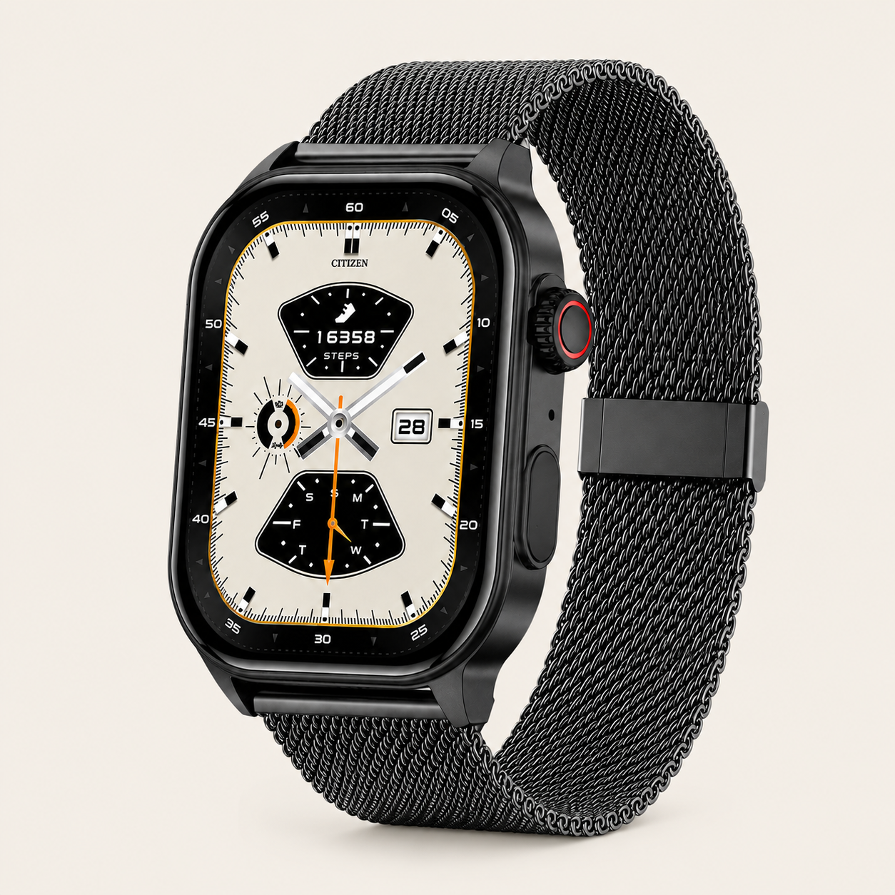 Striker Core 1 smartwatch - Steel Strap Black